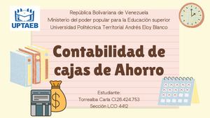CONTABILIDAD DE CAJAS DE AHORRO