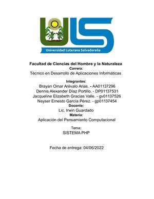Documento Final Php