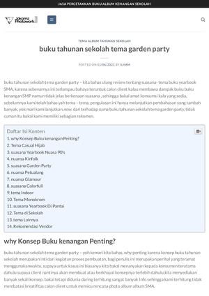 089685617675 -buku Tahunan Sekolah Tema Garden Party