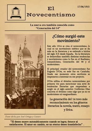 Periódico Novecentismo [1914]