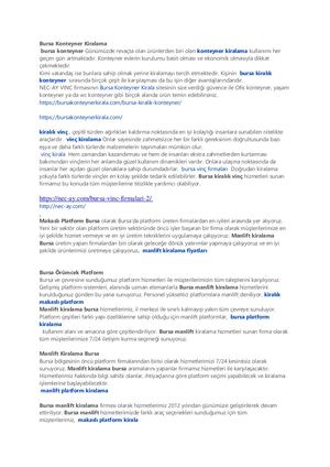 Bursa Konteyner Kiralama Bursa Kiralık Vinç Bursa Manlift Kiralama