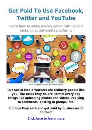 Get Paid to Use Social Media- Facebook Twitter YouTube