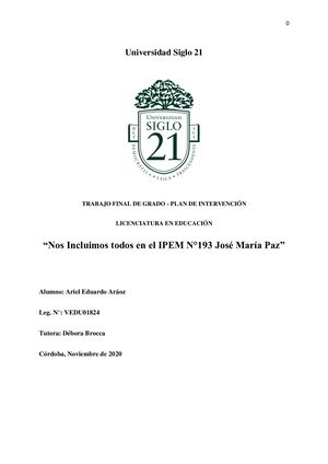 Nos Incluimos Todos En El Ipem N° 193 José María Paz