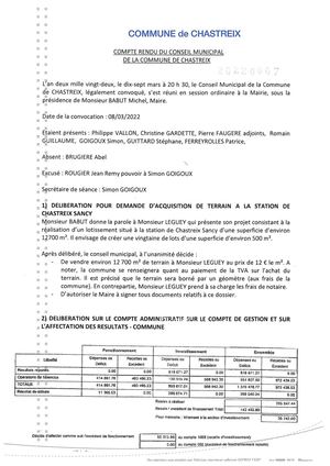 Compte Rendu Du 17 Mars 2022