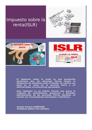 Impuesto sobre la renta(ISLR)