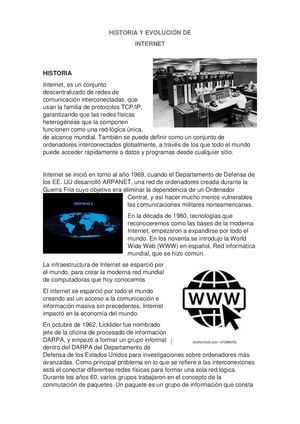 Historia Y Evolución De Internet