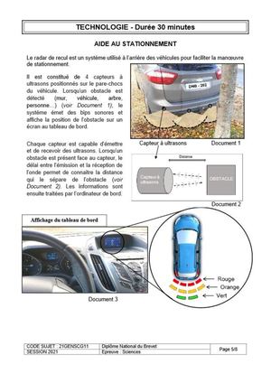 Brevet 2021 Radar Recul
