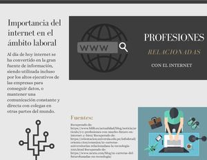 Tríptico Profesiones relacionadas con el internet