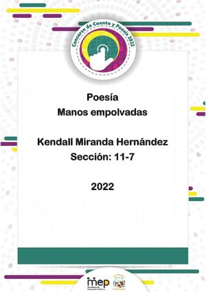 Poema: Manos empolvadas