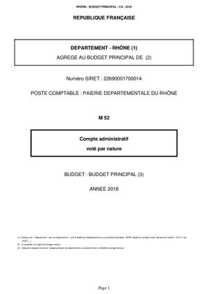 Compte administratif 2018