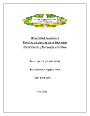 Universidad De Panama Tecnologia Educativa