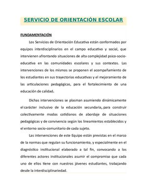 Proyecto Servicio De Orientación