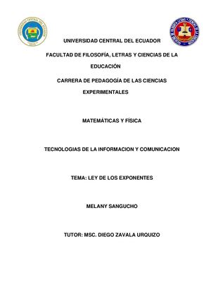 Ley De Los Exponentes
