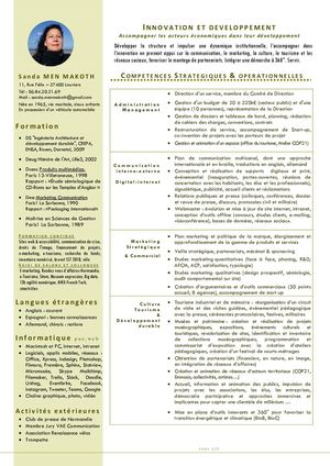 Cv Sanda MEN MAKOTH Marketing, communication, culture, transition climatique, développement durable