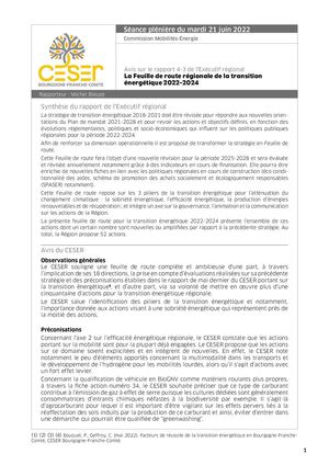 La Feuille de route régionale de la transition énergétique 2022-2024