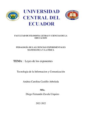 Leyes De Los Exponentes