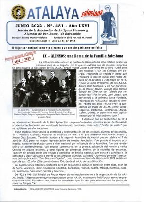 Atalaya Junio Nº 481 Año 2022