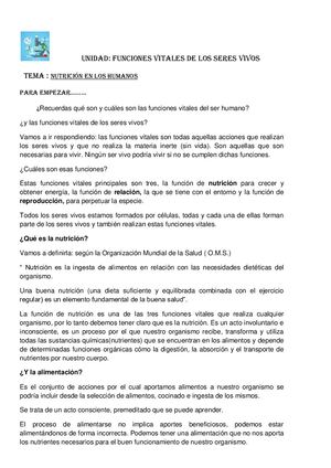 Alimentos, Nutrientes