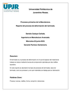 Proceso Laminado