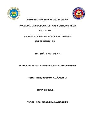 Introduccion Al Algebra