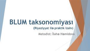 Blum Taksonomiyası-Riyazi ifadələr ilə