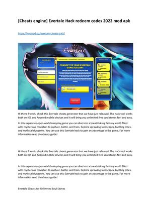 [Cheats Engine] Evertale Hack Redeem Codes 2022 Mod Apk