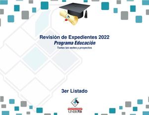 Programa Educación 3er Listado