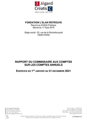 Rapport Du Commissaire Aux Comptes 31 Décembre 2021