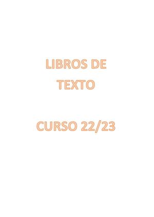 Libros De Texto (Curso 22 23)