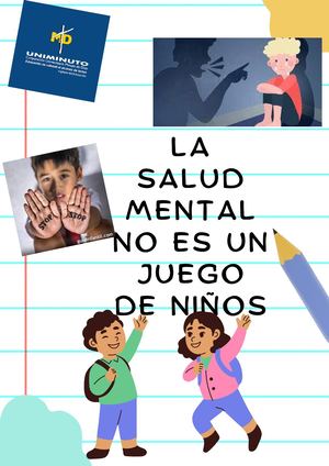La Salud Mental No Es Un Juego De Niños