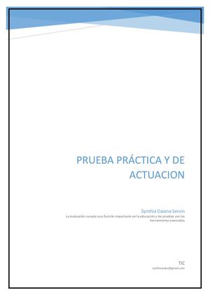 Pdf Resumen De Prueba Practica Y De Actuacion