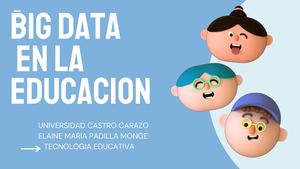 Big Data de La Educación