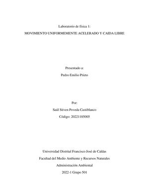 Lab Mua Y Caida Libre (Fisica)