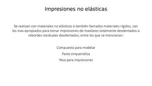 Impresiones No Elásticas
