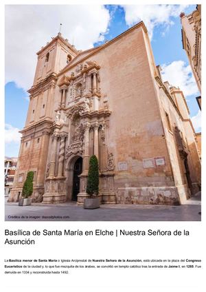 Basílica Santa María De Elche, Iglesia Arciprestal