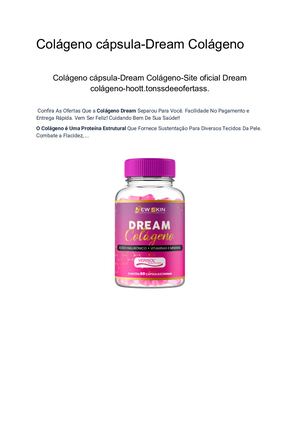 Colágeno Cápsula Dream Colágeno Site Oficial Dream Colágeno Hoott