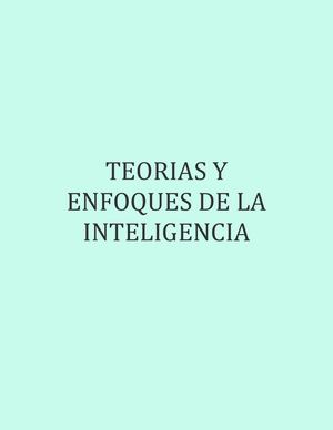 Teorias Y Enfoques De La Inteligencia Docx Revista