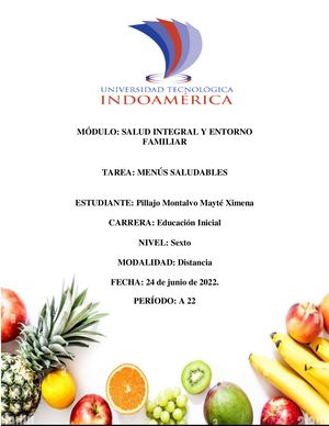 Menús saludables para niños de 5 años