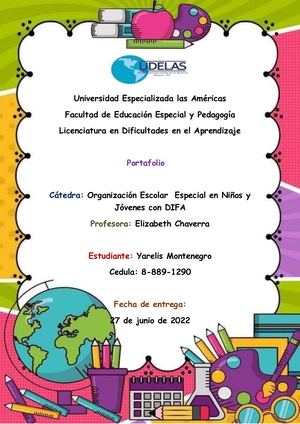 Portafolio De Organizacion Escolar