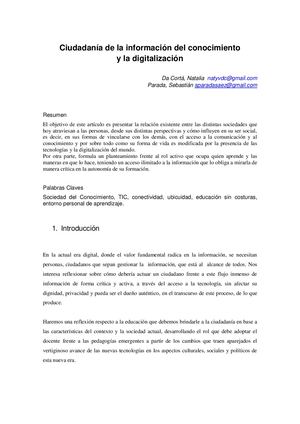 SOCIEDAD DEL CONOCIMIENTO