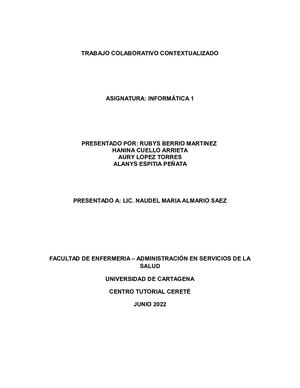 Tcc Informatica 1 Semestre Administración De Salud 2022 1