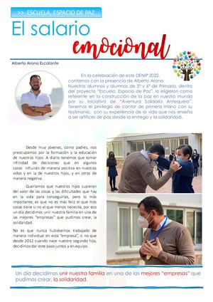 NUESTRA ESCUELA, ESPACIO DE PAZ