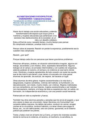 Alfabetizaciones Sociopolíticas, Ciudadanía Y Emancipaciones