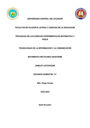 Movimiento Rectilineo Uniforme