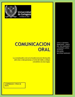 COMUNICACION ORAL MINI ALBUM