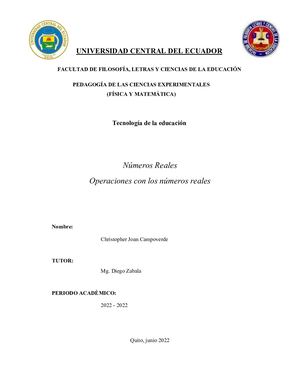 Números Reales y Ejercicios Resueltos