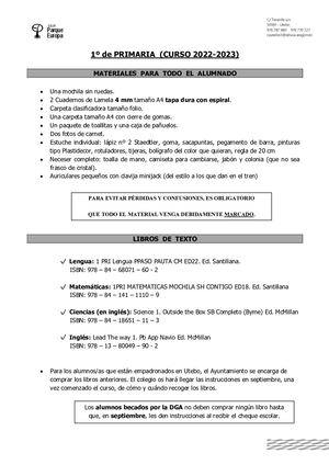 Libros Y Materiales 22 23 Ep