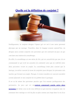 Conjoint : définition | caractéristique