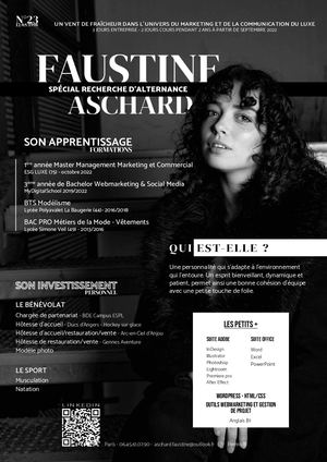 Cv Faustine Aschard