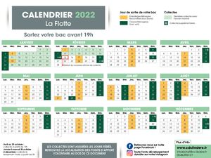 Calendrier de collecte 2022 - LA FLOTTE